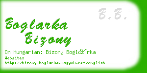 boglarka bizony business card